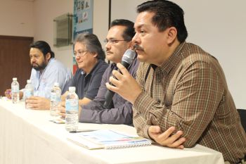 Integrantes del presidium durante la inauguración del curso Oportunidades de Mejora en los Procesos Poscosecha de Frutas y Hortalizas.